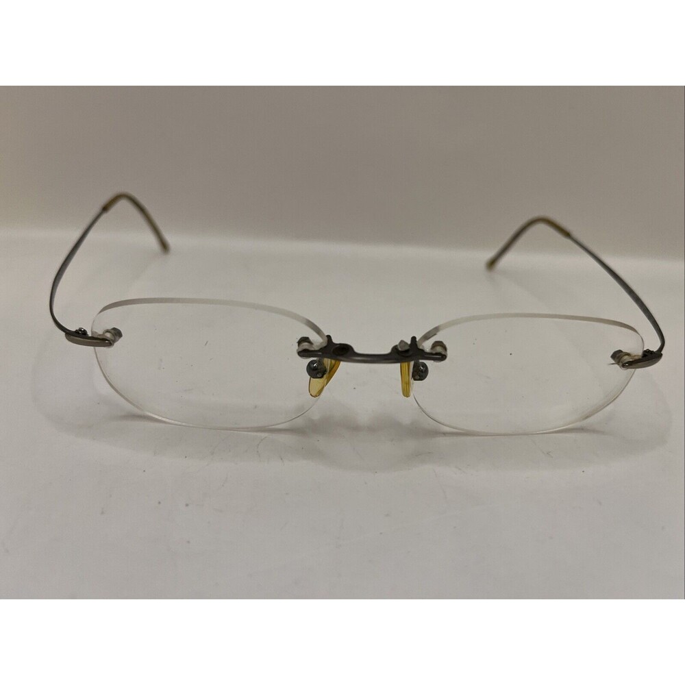 Easyclip Eyglasses Napoleon 9030 Rimless Designer Frames Only Grey *READ*